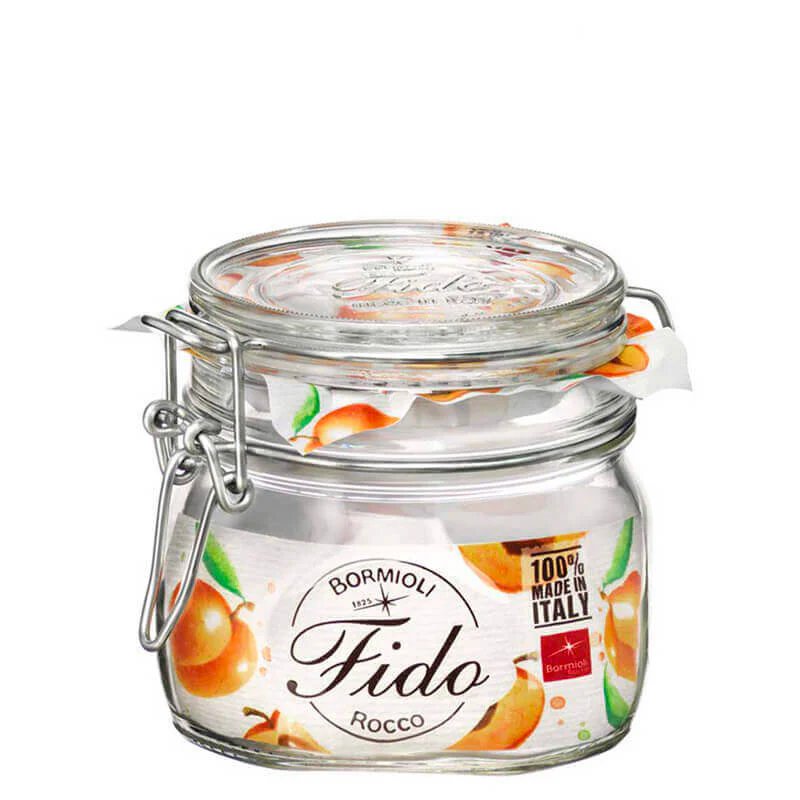 Fido krukka með spennuloki glær 0,5ltr