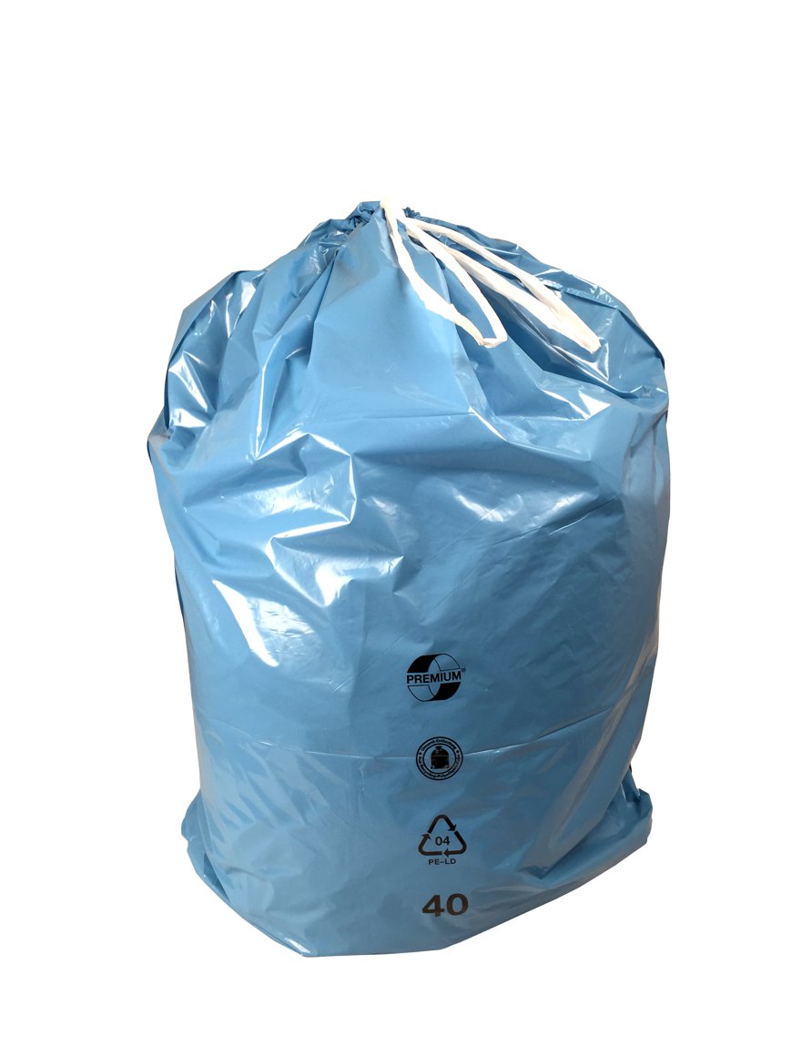 Deiss poki 70x100cm blár með bandi 25stk