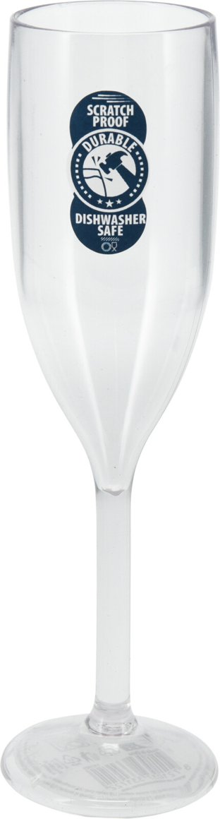 Glös harðplast glært kampavíns 16,5cl