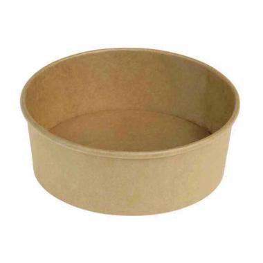 Salatbox kringlótt bioware 1300ml brúnt 50stk