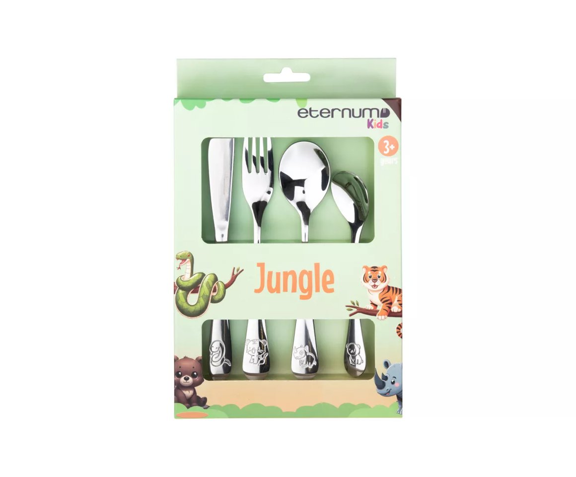 Barna hnífaparasett stál Jungle 4stk