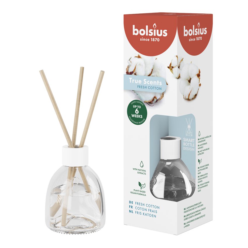 Bolsius ilmgjafi True scents reyr fresh cotton 60ml