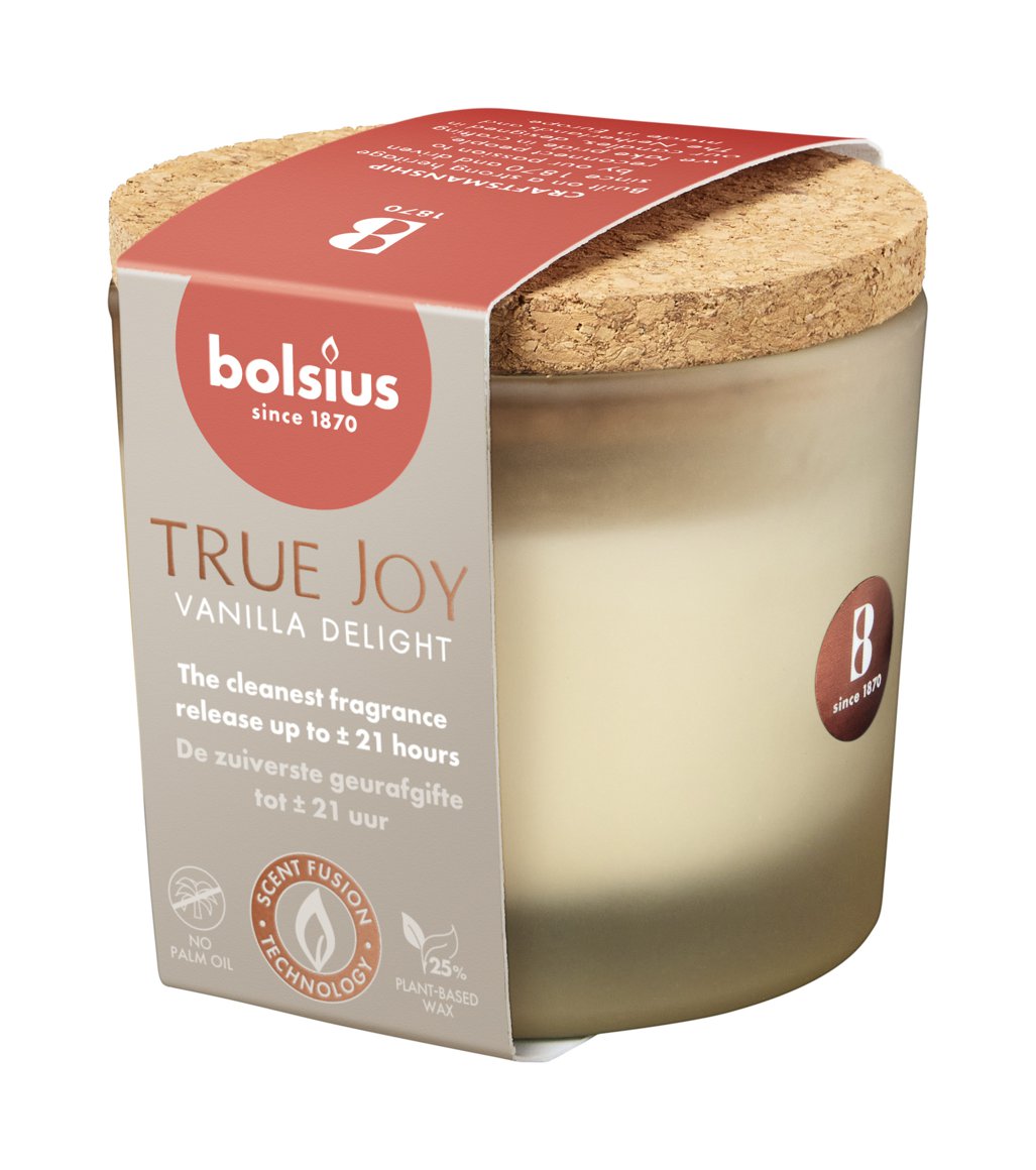Bolsius ilmkerti True joy í glasi Vanilla delight