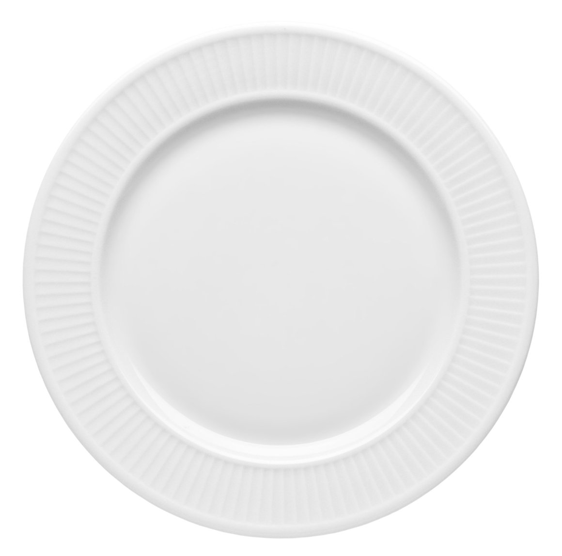 Plissé diskur hvítur 20cm 6stk