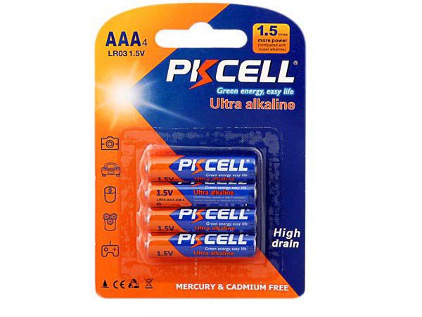 PKcell rafhlöður AAA 4 stk