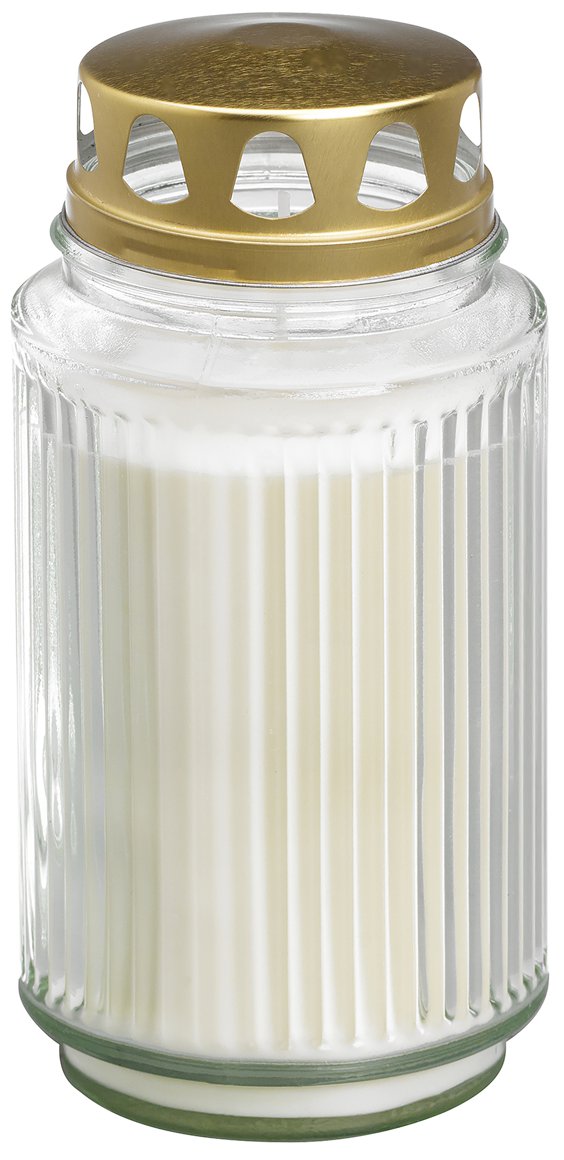 Bolsius útikerti diamond hvítt 50klst með loki