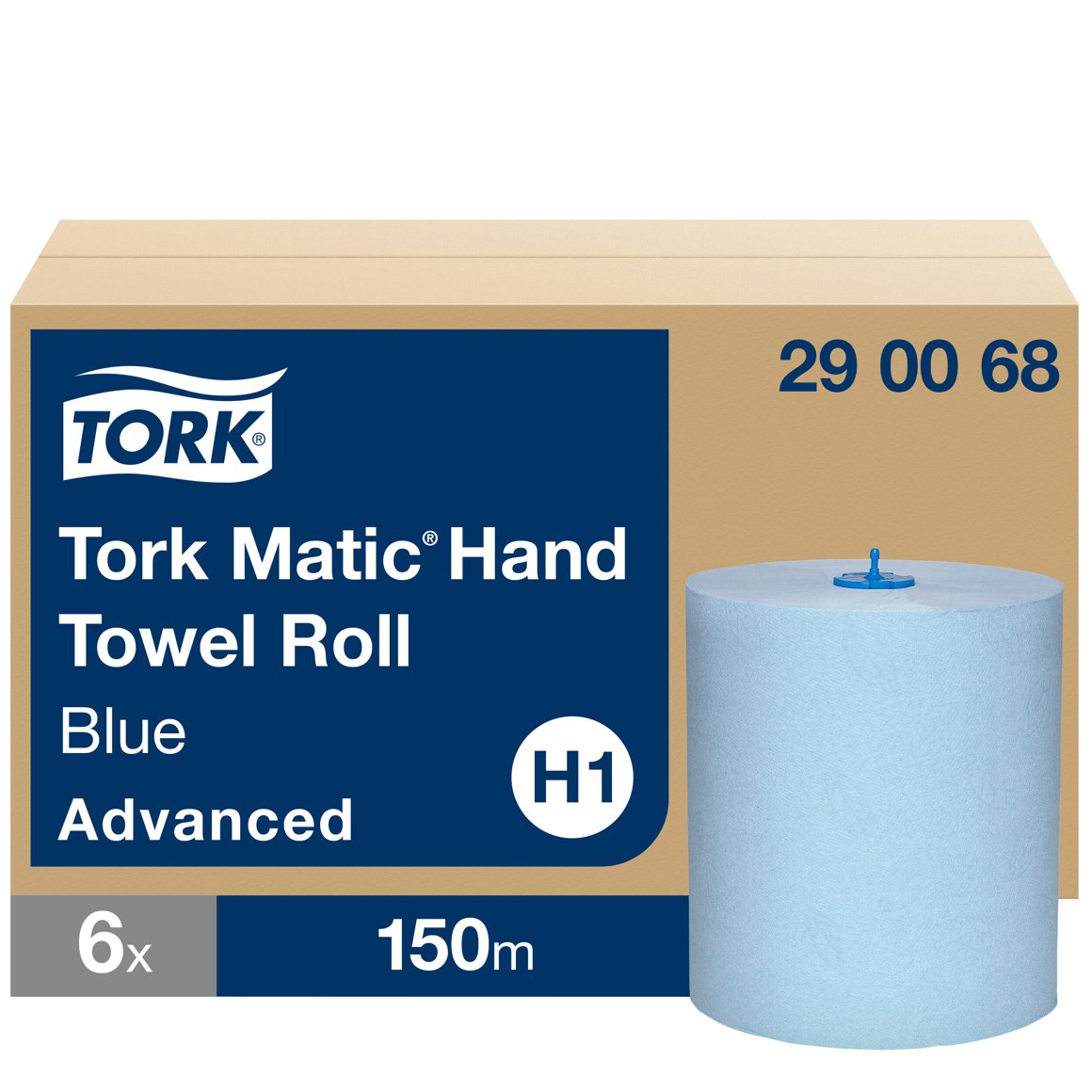 Tork Matic® handþ. bláar 21cm 150m 6rl E H1