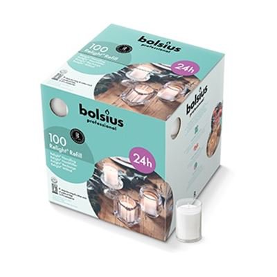 Bolsius kertafyllingar f, stjaka hvít 100stk