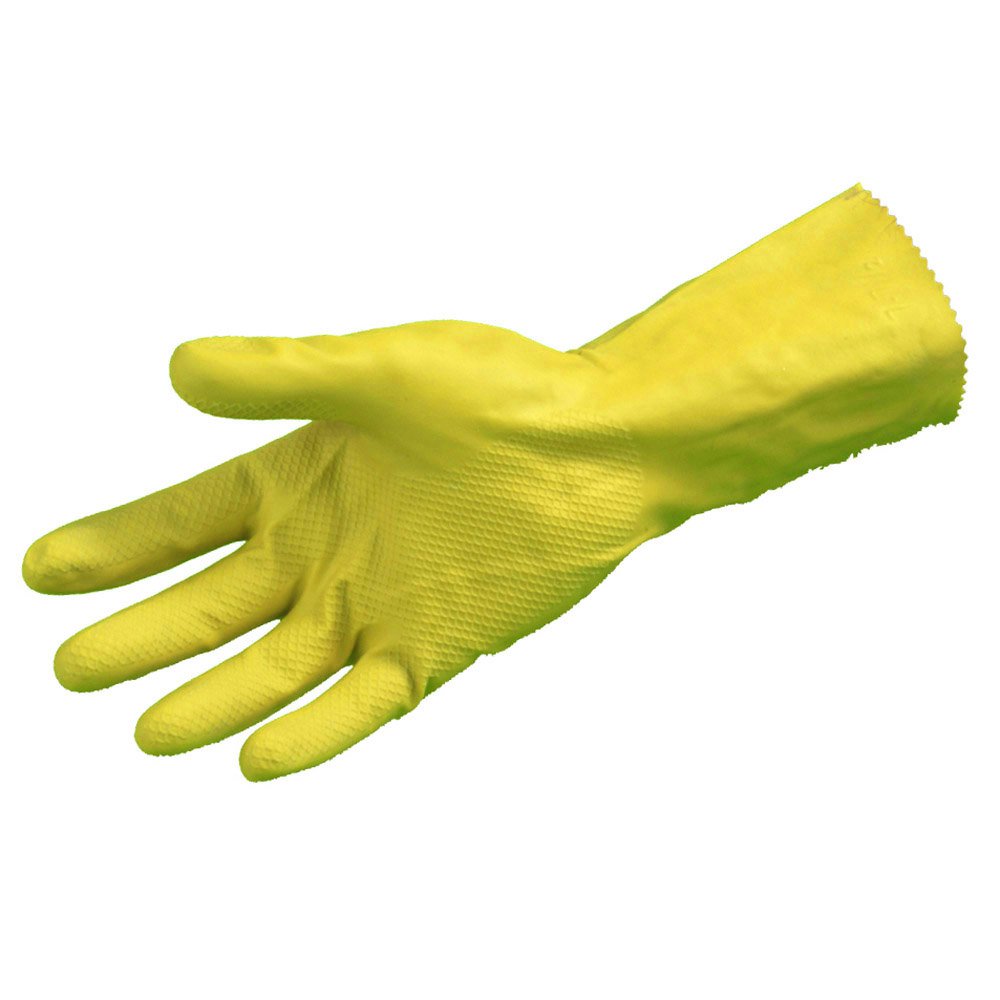 Gúmmíhanskar gulir Large