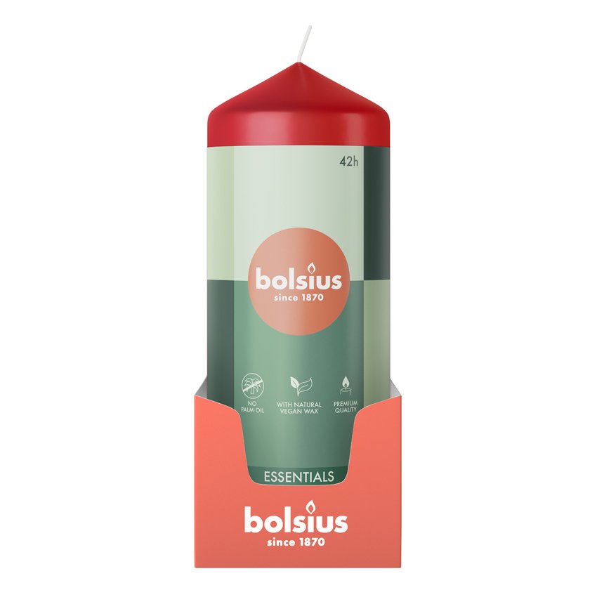 Bolsius kerti Delicate red 15x6cm