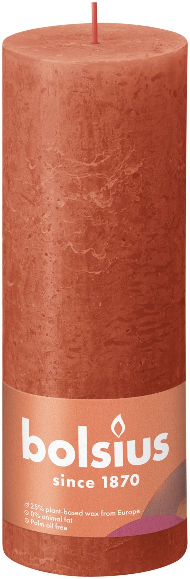 Bolsius kerti appelsínugult 19x7cm rustic