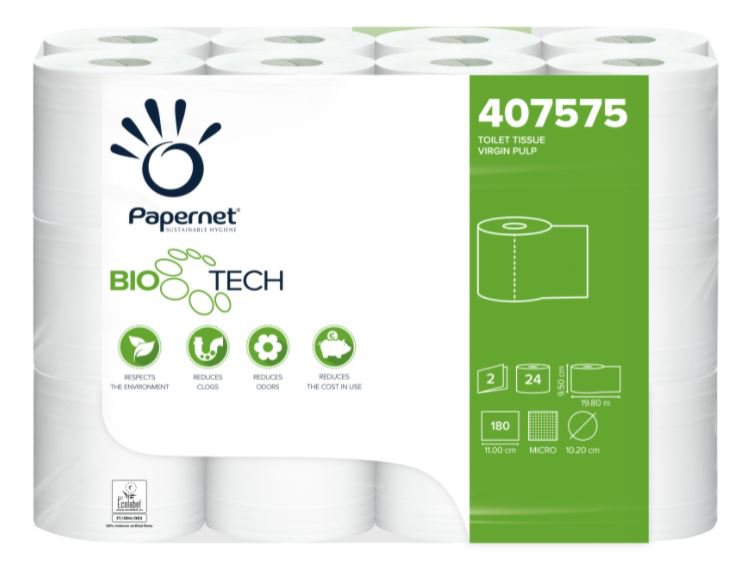 Papernet WC pappír Bio Tech 2l 19,8mtr 180bl 24rl*