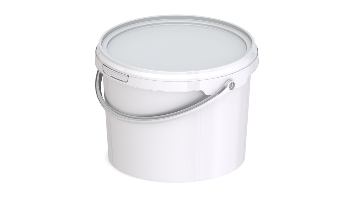 Plastfata með loki 2,7l