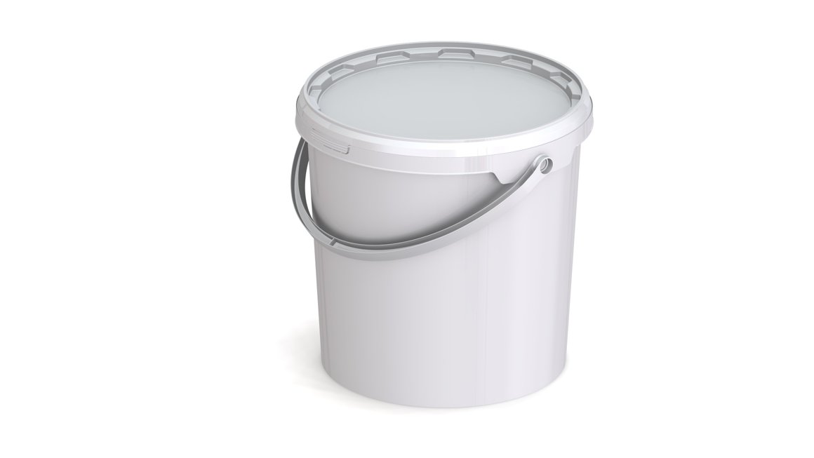 Plastfata með loki 10l