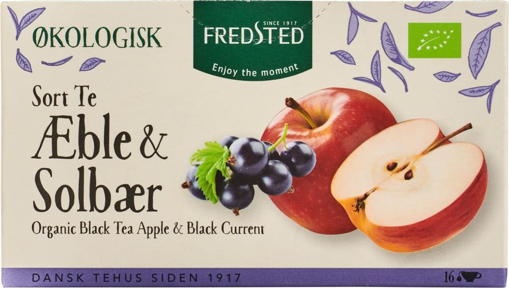 Fredsted te organic epla&sólberja 16stk
