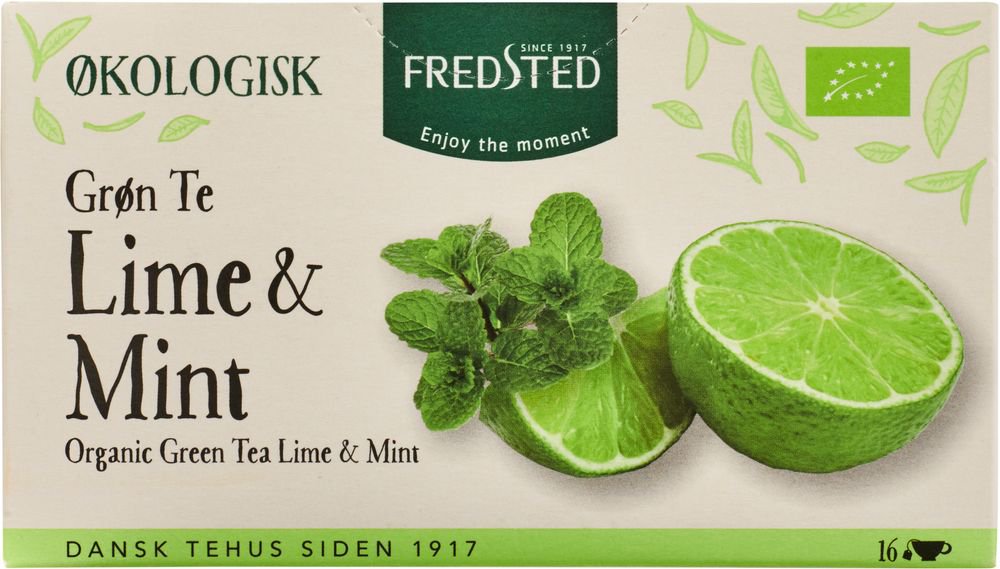 Fredsted te grænt með lime&mintu 16stk