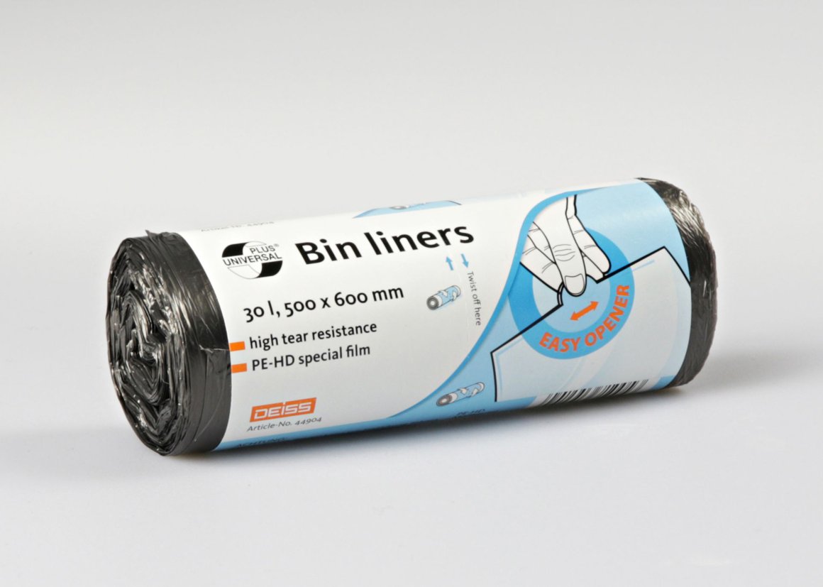 Deiss poki 50x60cm 30ltr svartur 50stk HD