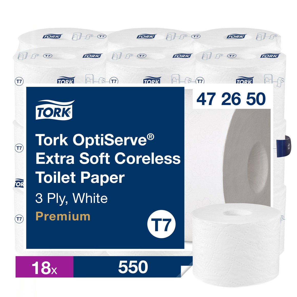 Tork WC pappír prem. Optiserve coreless 3l 18rl T7