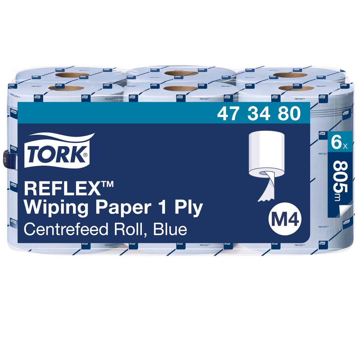 Tork Reflex™ T-þurrkur blár 6rl 771bl M4