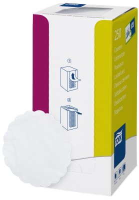 Tork glasamottur Hvítar 250stk E