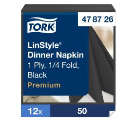 Tork serv.LinStyle 39cm svart 50stk