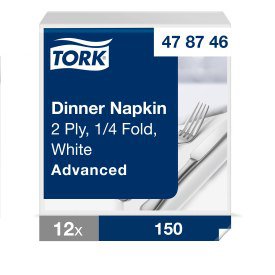 Tork serv.39cm 2l hvítar 150stk E