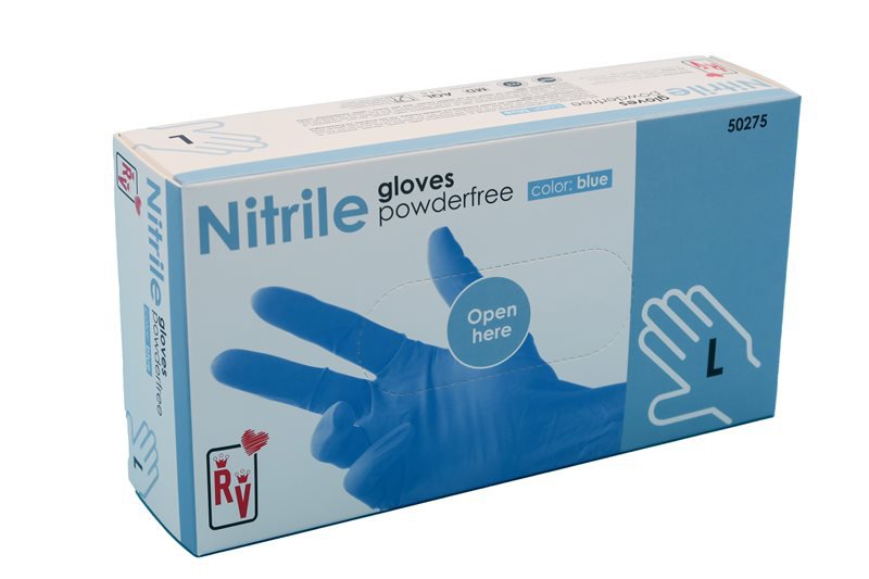 ÖÖRV Nitrile hanskar bláir L 100stk