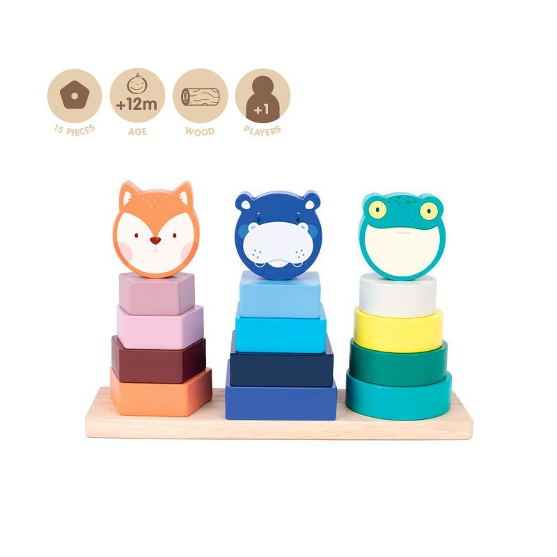 MILAN viðarleikföng, staflturn