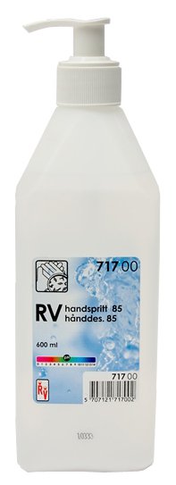 RV handspritt PRO 85% með dælu 600ml