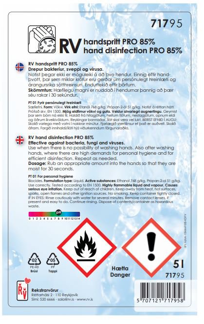 RV handspritt PRO 85% 5l