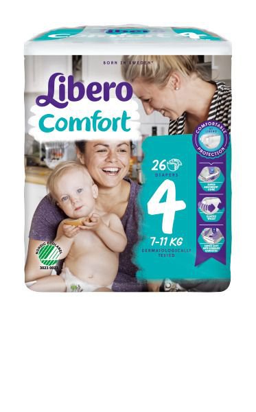Libero 4 Comfort, 7-11 kg 26 stk(8ík)