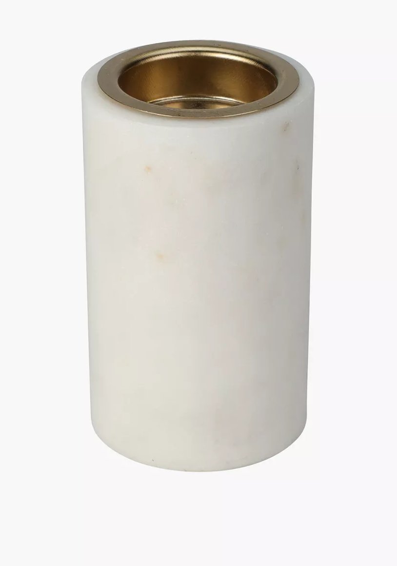 Kertastjaki marmara hvítur fyrir teljós 