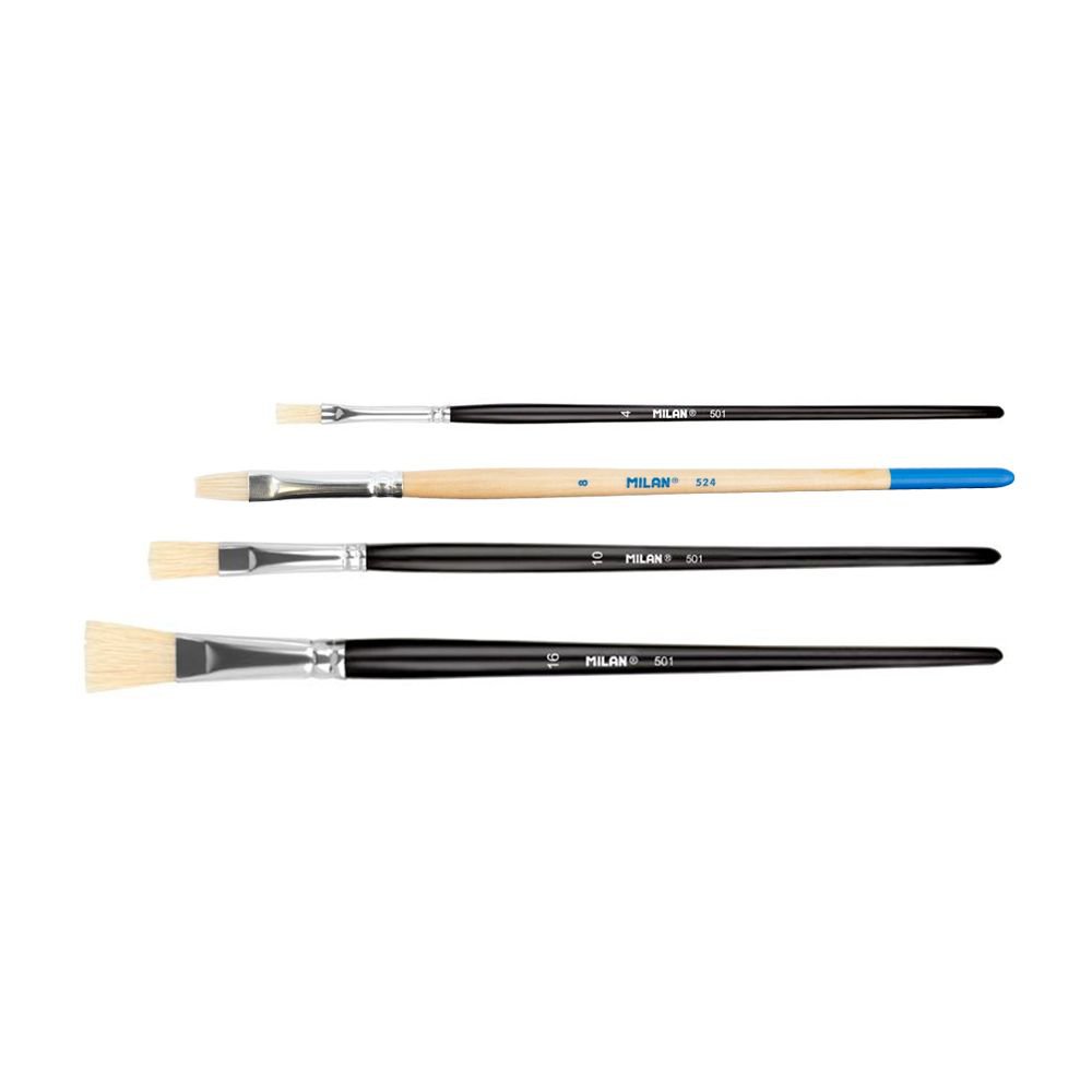 MILAN penslar flatir stærð 4,8,10,16