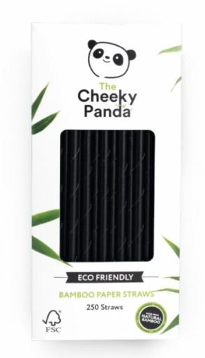 The Cheeky Panda bambus sogrör 6mm sv. 250 stk