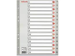 Esselte A4 Milliblöð 1-15