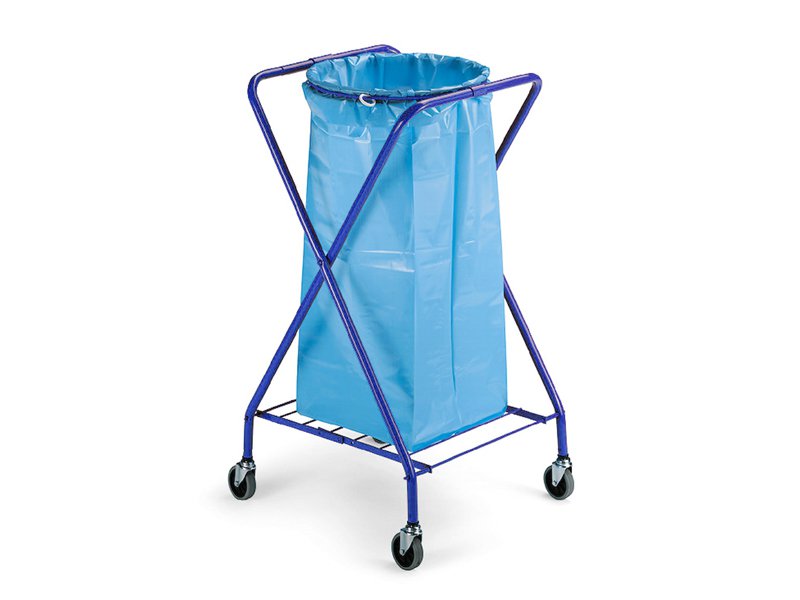 Filmop sorppokagrind á hjólum, blá án loks