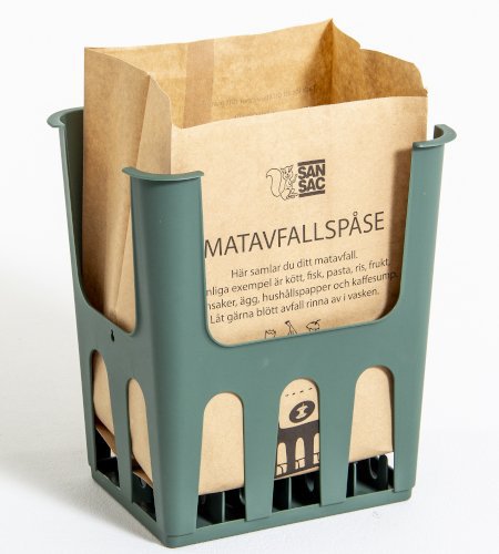 Pokastandur fyrir bréfpoka 9ltr lífrænt sorp