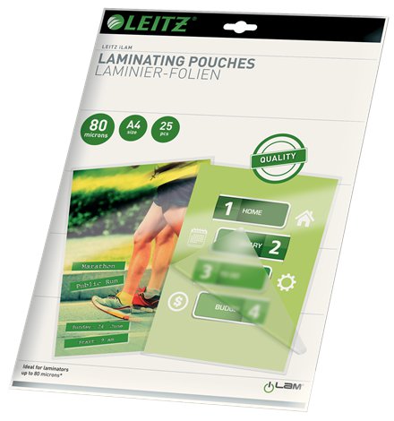 Leitz Plöstunarvasar A4 80mic 100 í pk