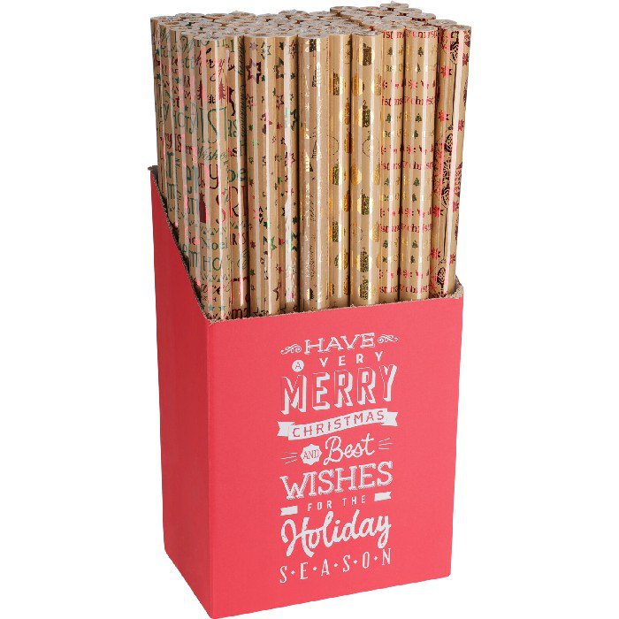 Gjafapappír brúnn jóla 70cmx2m