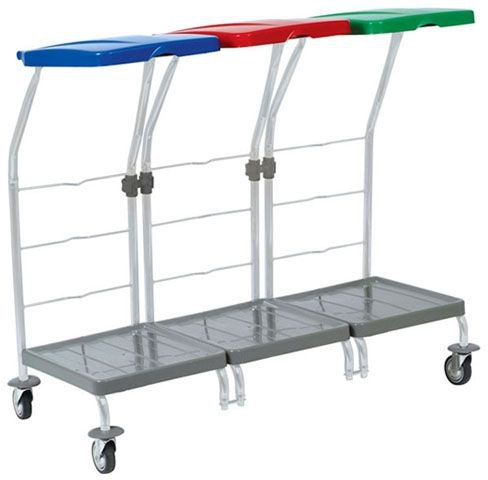 Filmop Flokkunargrind 3x70l með bl/rau/gr loki