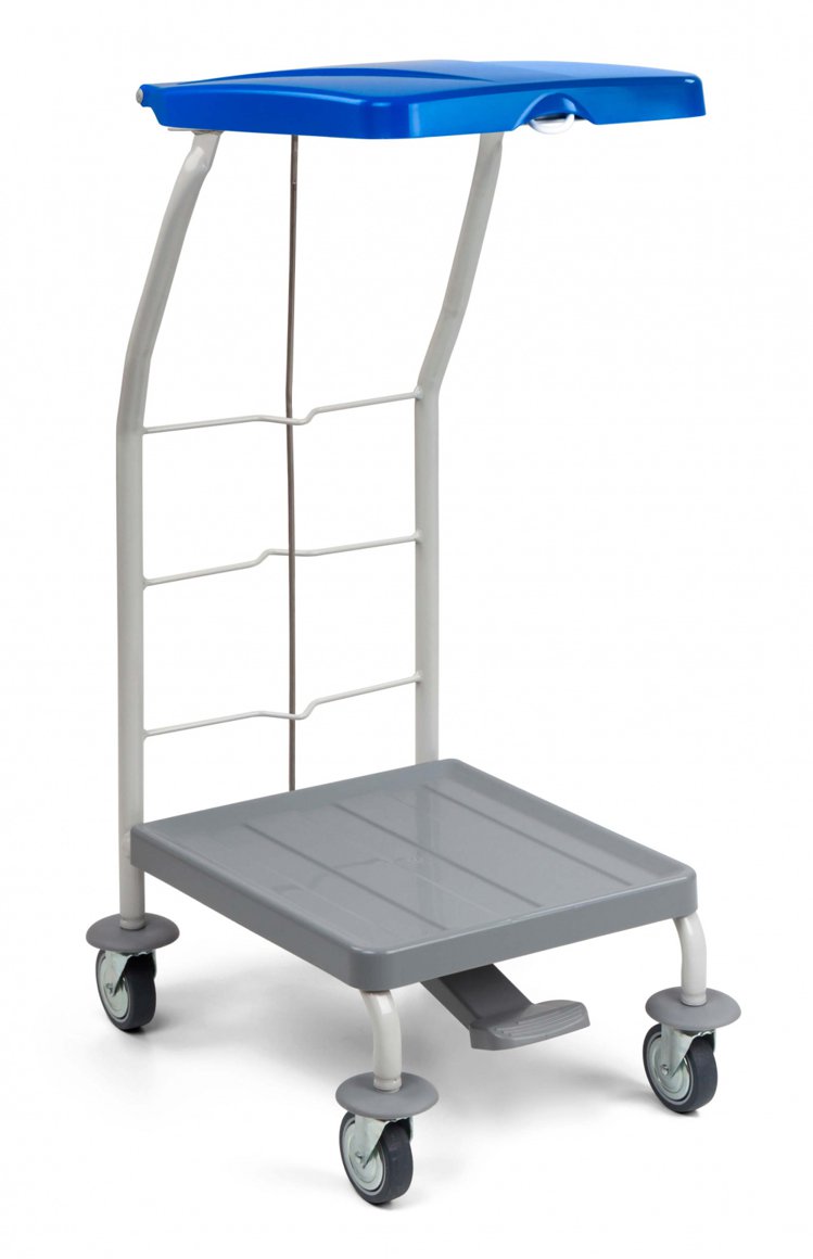 Filmop flokkunargrind 70l með bláu loki og fótstig