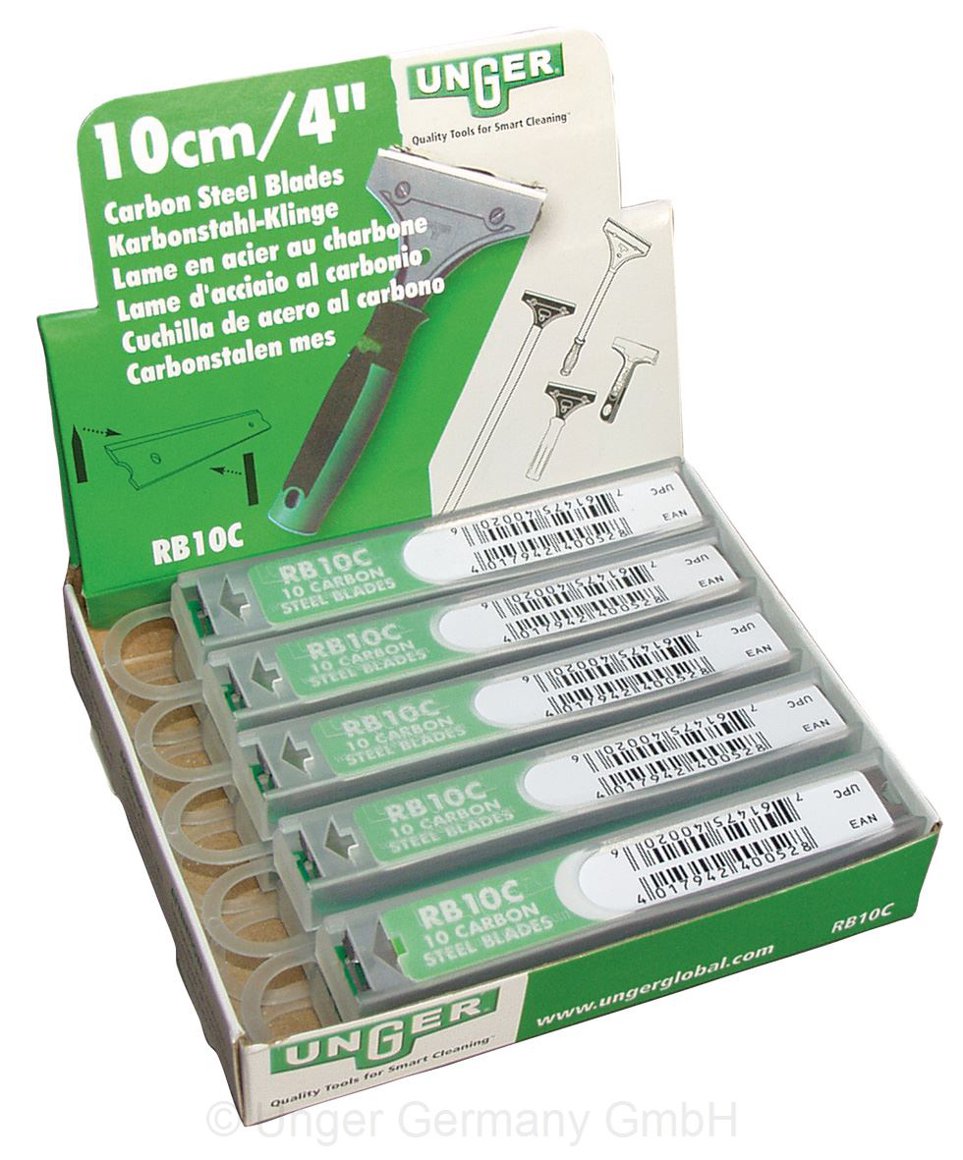 Unger glersköfublöð 10cm, 10stk