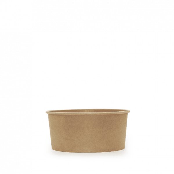 Salatbox kringlótt bioware 750ml brúnt 50stk